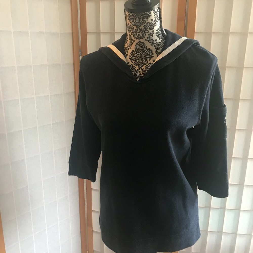 Navy blue sweatshirt; tunic sweatshirt, sailor